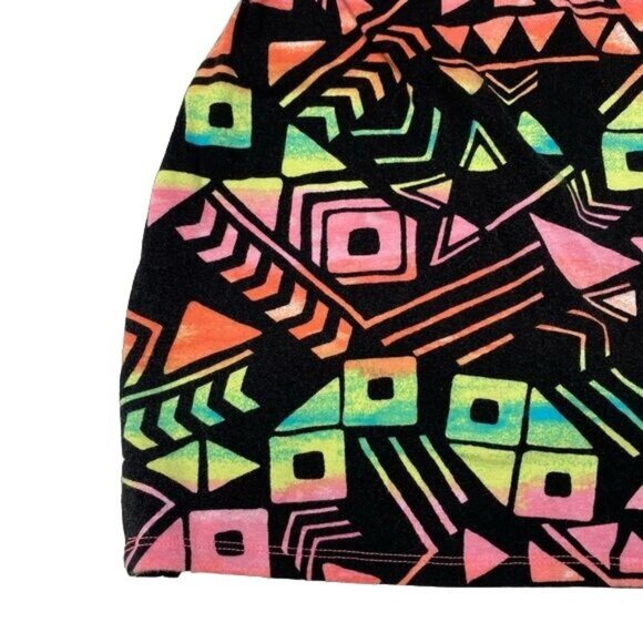 Victoria Secret Pink Neon Black Retro Design Mini Skirt Size S - Picture 9 of 11